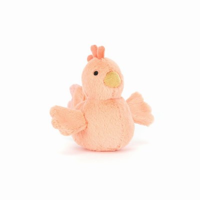 Jellycat Fluffy Chicken Farmyard USA | 94582NHXD